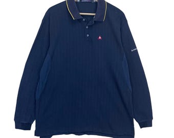 PICK!! Vintage Le Coq Sportif Longsleeve Le Coq Sportif Polos Le Coq Sportif Small Logo Collar Longsleeve Shirts Size L