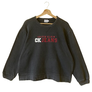 Pick!! Vintage 90s Calvin Klein Crewneck Sweatshirt Calvin Klein Sweater Calvin Klein Spellout Embroidered Big Logo Sweatshirt Oversize M