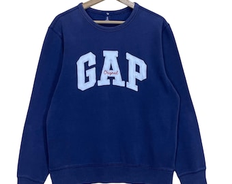 Vintage Gap Crewneck Sweatshirt Embroidery Logo Blue Color