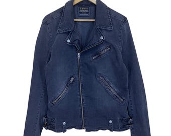 RARE!! Vintage Edwin Double Collar Denim Jacket Edwin Double Collar Jacket Edwin Jacket Size M
