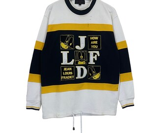 Pick!! Vintage Jean Louis Fradet Crewneck Sweatshirt Jean Louis Fradet Sweater Jean Louis Fradet Big Logo Crewneck Sweatshirt Size M