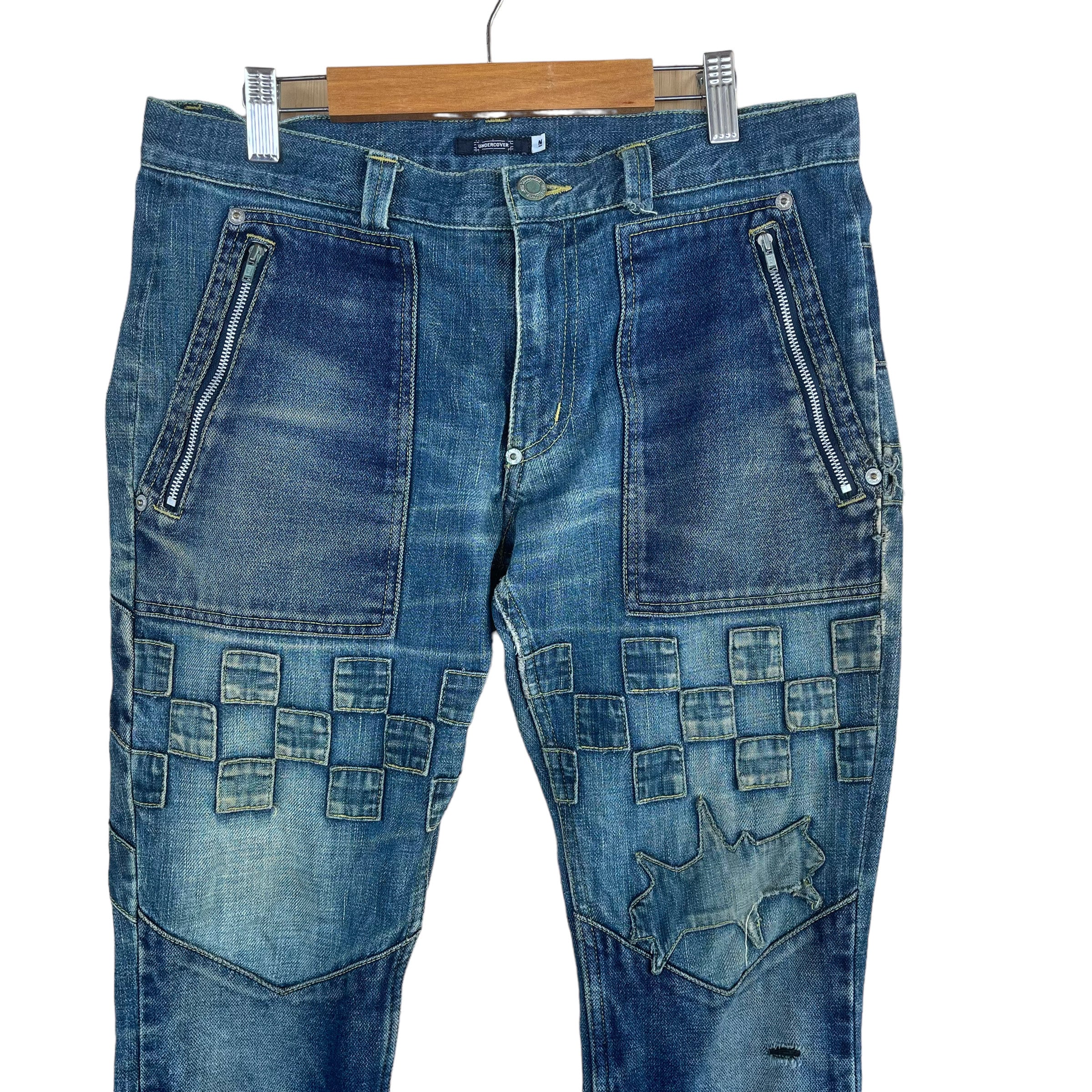 knuth marf　twobuckles patchwork denim XS twobuckles patchwork denim(unisex)/3color | KNUTH MARF