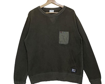 Pick!! Alpha Industries Inc Single Pocket Crewneck Sweatshirt Avirex Crewneck Sweatshirt Size M