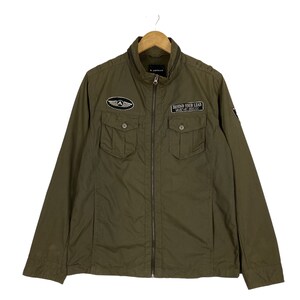 PICK!! Vintage 90’s Airwalk Military Zipper Jacket Airwalk Skaterboards Jacket Airwalk Skaterboarding Small Logo Fullzip Jacket Size M