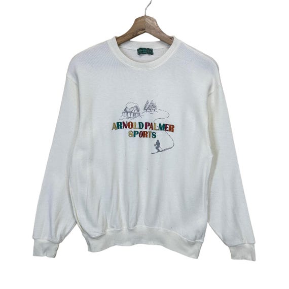 Pick Vintage 90s Arnold Palmer Crewneck Sweatshirt Arnold Palmer Sweater Arnold Palmer Multicolour Spellout Embroidered Sweatshirt Size S Etsy