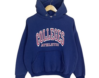Vintage 90s Collages Athletic Big Logo Pullover Hoodie Collages Athletic Sweater Collages Athletic Big Logo Crewneck Hoodie Baggy Size Small