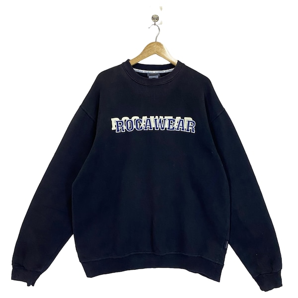 Pick!! Vintage Rocawear Crewneck Sweatshirt Rocawear Sweater Rocawear Hip Hop Brand Big Logo Crewneck Sweatshirt Size XL