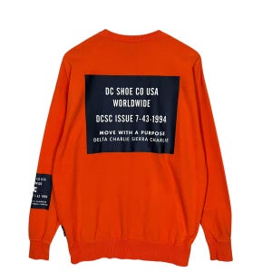 Pick!! Dc Shoe Co Usa Worldwide Big Logo Crewneck Sweatshirt Dc Shoe Crewneck Sweatshirt Dc Shoe Pullover Big Logo Sweatshirt Size M