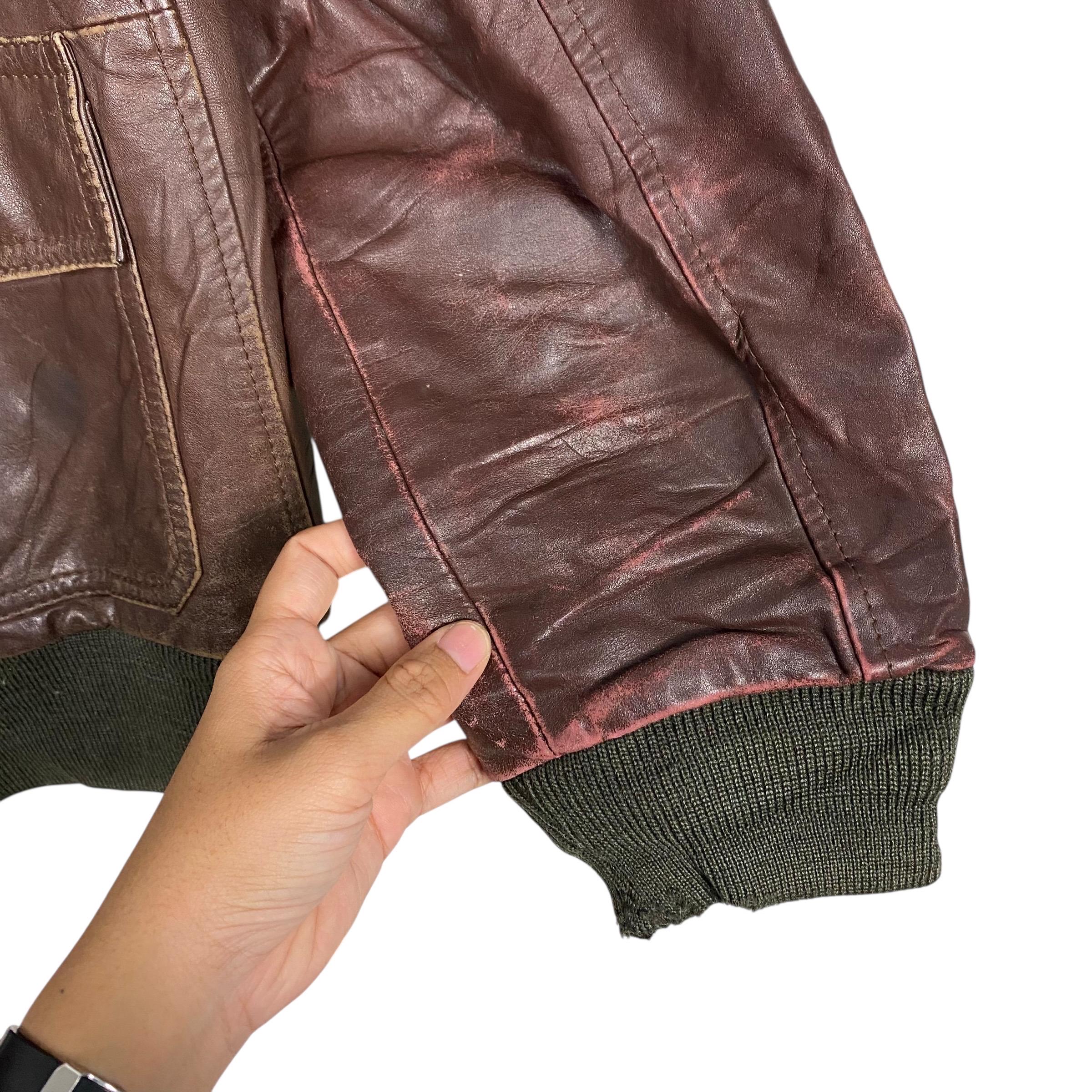 Pick!! Vintage 70s Edwin Type G1 Leather Flight Jacket Edwin