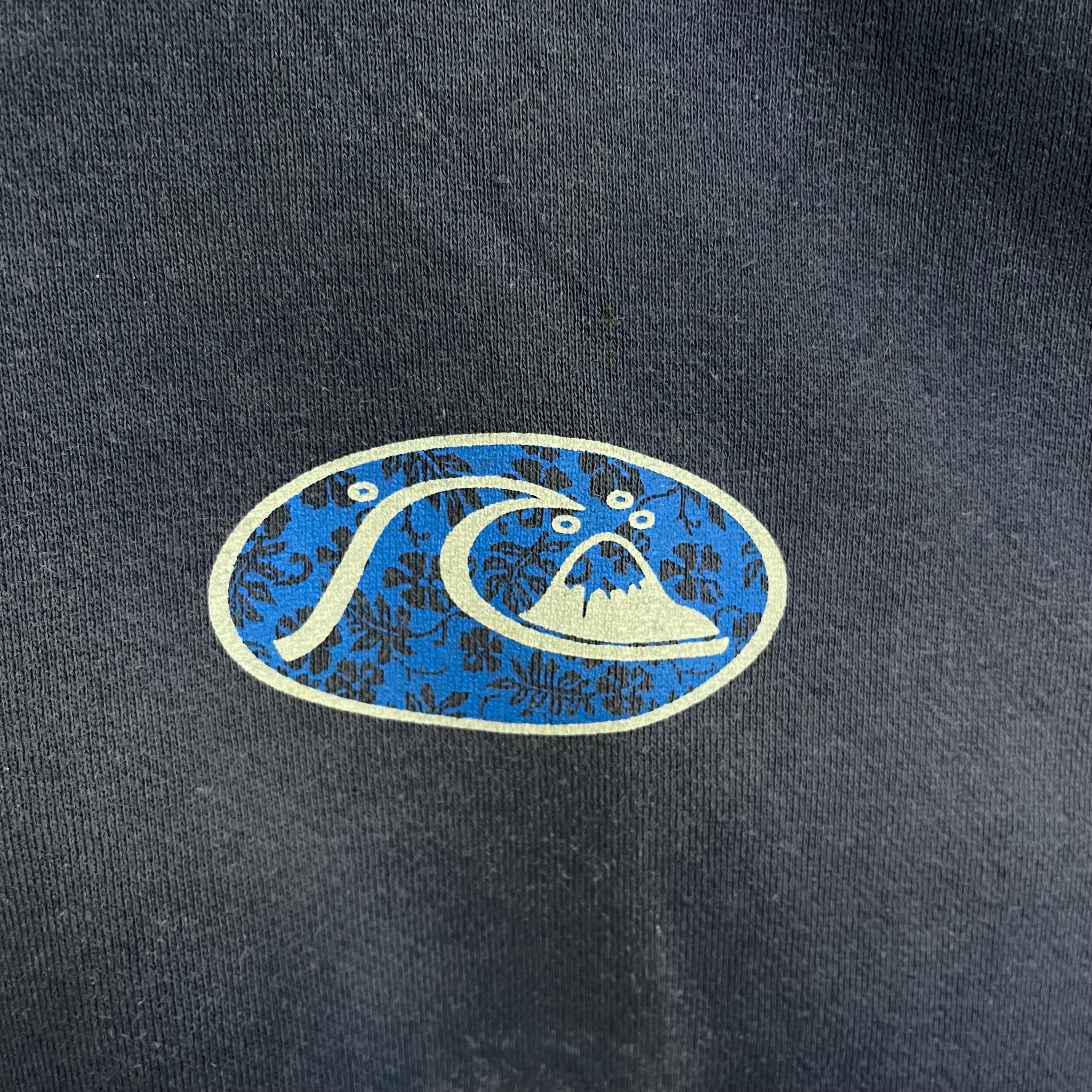 FADED!! Vintage 90s Quiksilver Big Logo Crewneck Sweatshirt 