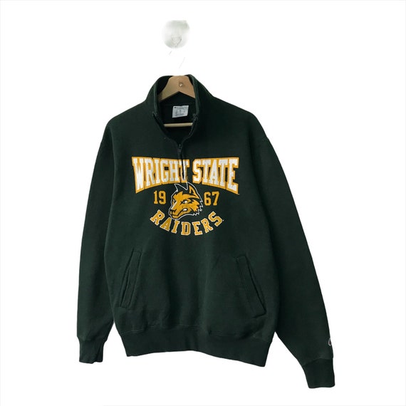 Pick!! Champion Wright State Zipped Up Crewneck Sw