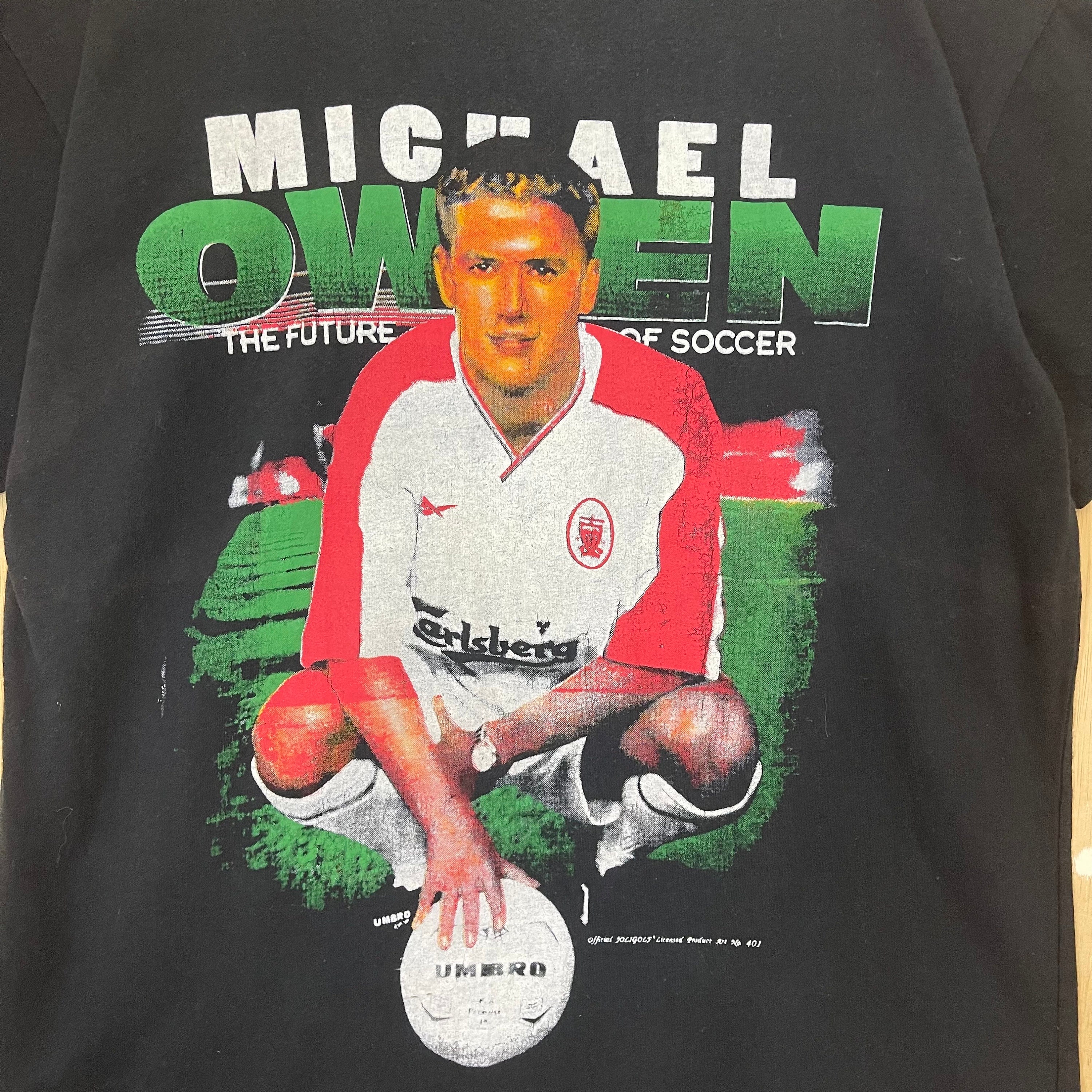 Michael Owen マイケル オーウェン サッカー Tシャツ ピックアップ!! ヴィンテージ マイケル・オーウェン ビッグロゴTシャツ
