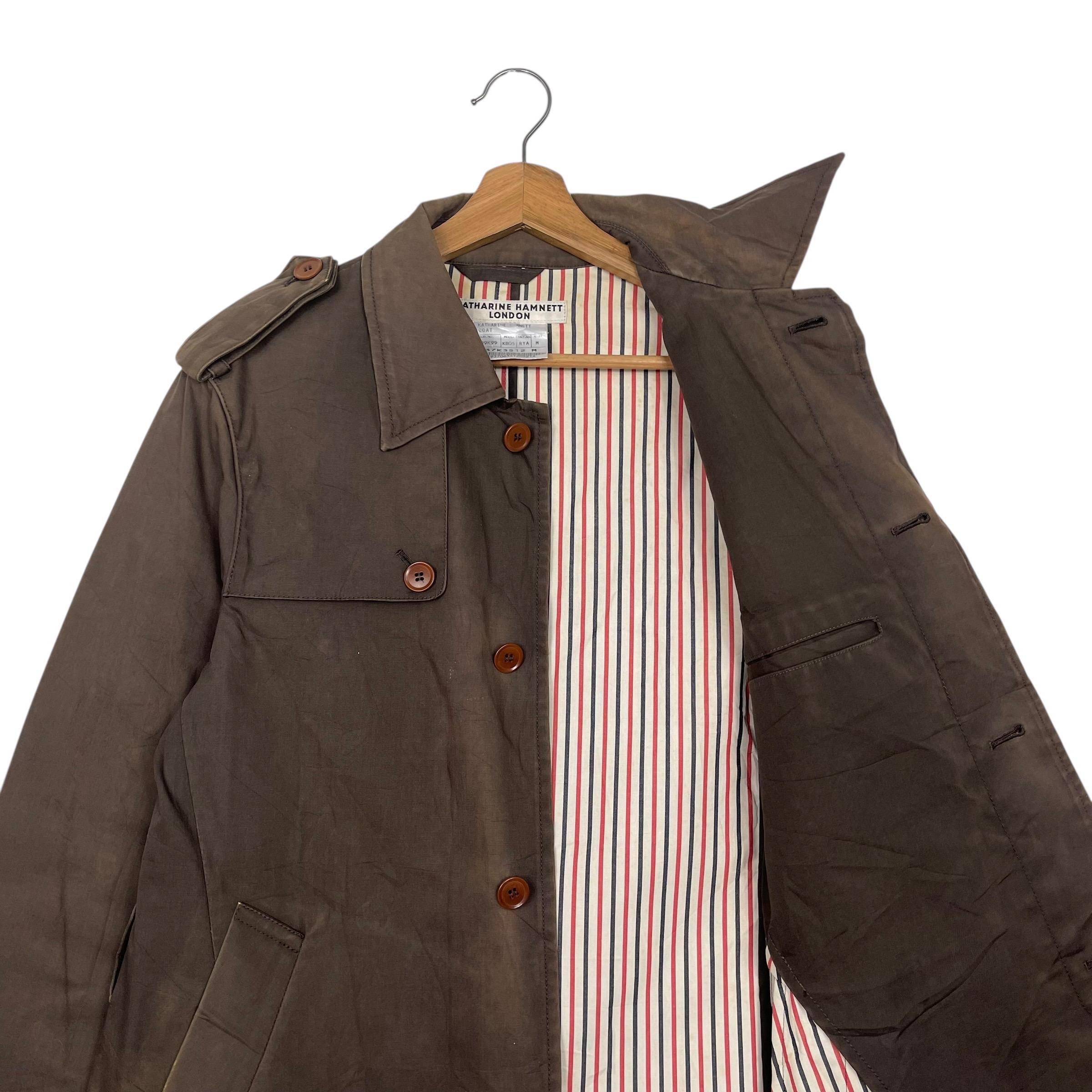 Vintage 90s Katharine Hamnett London Long Coat Jacket Katharine