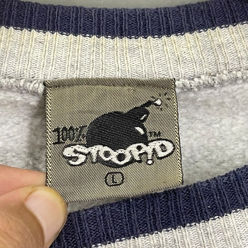 Rare Vintage 90s Stoopid Skateboard Crewneck Sweatshirt Stoopid Skaterboards Sweatshirt Stoopid Skate Big Logo Crewneck Sweatshirt Size M zdjęcie 7