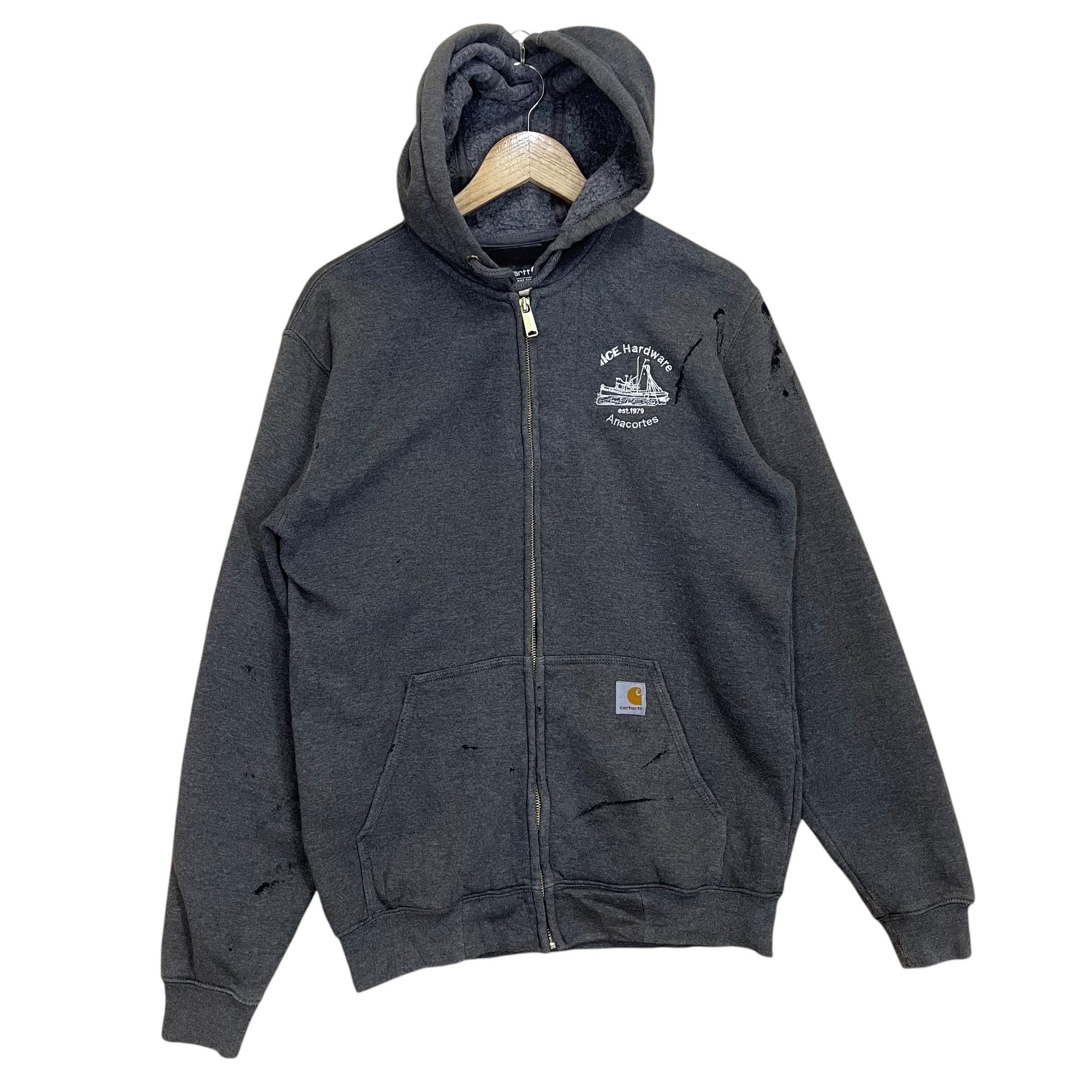 レアタグ　Carhartt zip hoodie Sサイズ Carhartt High-Visibility Loose Fit Midweight Thermal-Lined Full