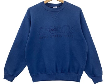 Pick!! Vintage 90’s Asics Sports Crewneck Sweatshirt Asics Sports Sweater Asics Sports Spellout Embroidery Logo Crewneck Sweatshirt Size M