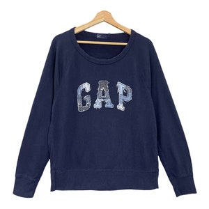 Pick!! GAP Crewneck Sweatshirt Gap Sweater Gap Pullover Big Logo Embroidered Sweatshirt size M