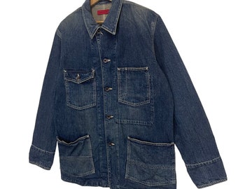 ジャケット・アウター 1950s vintage euro denim work jacket Madewell Vintage 1950s Denim Workwear Pleated Jacket