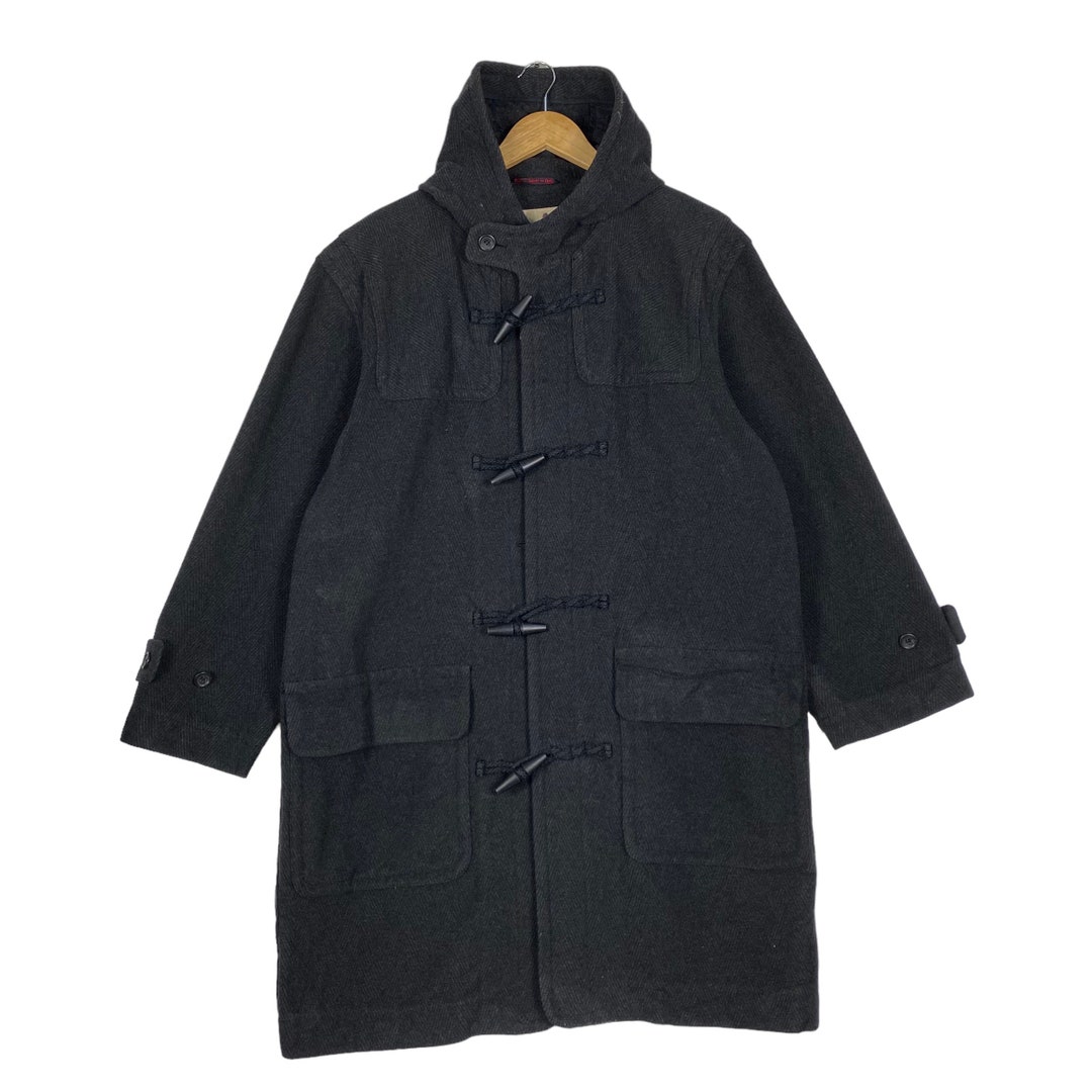 希少90年代三角タグ ポロバイ　ラルフローレン　ダッフルコート黒ブラック胡桃釦M PICK!! ヴィンテージ 90年代 アングロフォグ ダッフルコート