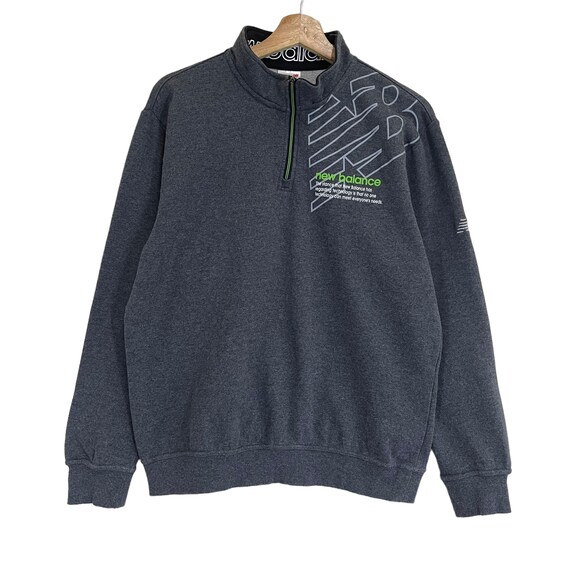 Pick!! Vintage New Balance Halfzip Sweatshirt New Balance Sweater New Balance Big Logo Pullover Halfzip Sweatshirt Size M