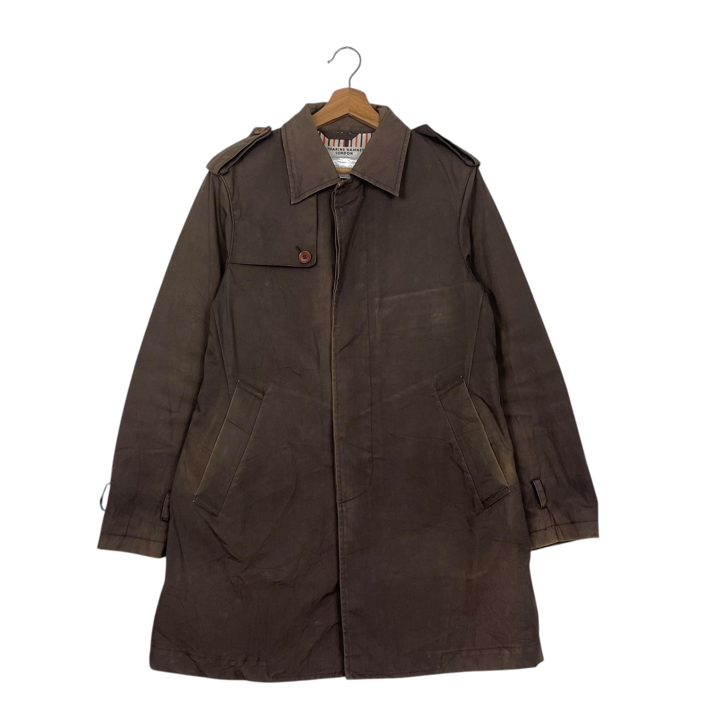 ジャケット・アウター 90s KATHARINE HAMNET LONDON Long Coat Vintage 90s Katharine Hamnett London Long Coat Jacket Katharine