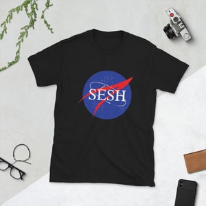 Lustiges NASA Sesh Kurzärmeliges Unisex T-Shirt