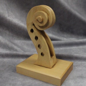 Handmade Violin/Viola Scroll Sculpture