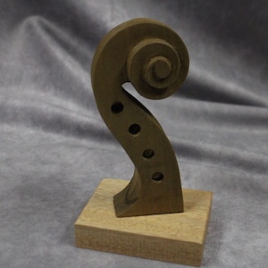 Handmade Violin/Viola Scroll Sculpture