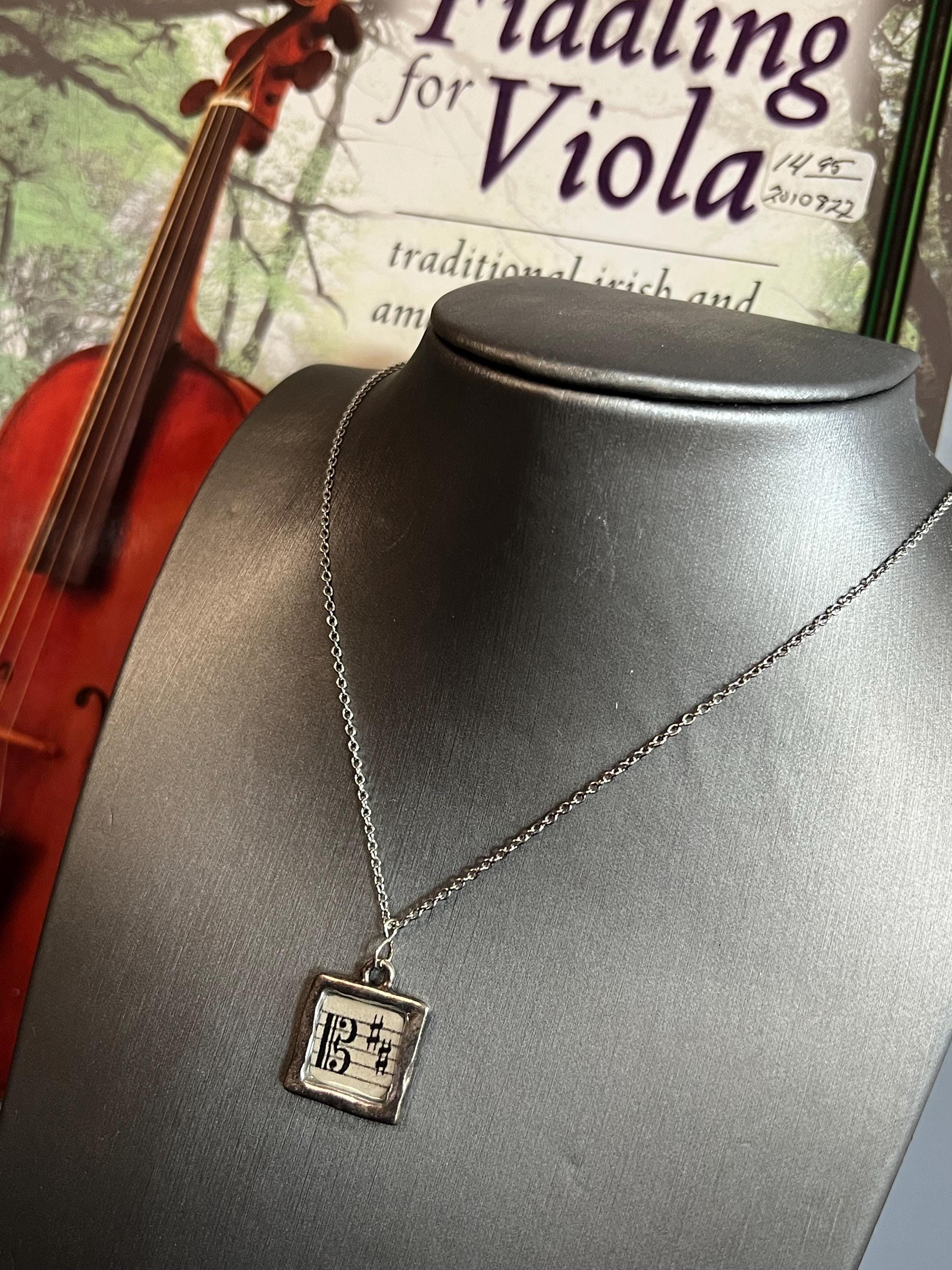 Alto Clef Necklace for Viola Players