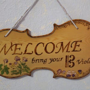 Handmade Violin/Viola Wallhanger made from a Violin Back Plate