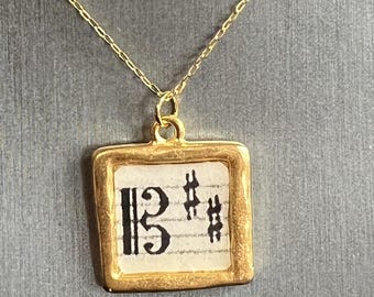Alto Clef Necklace for Viola Players