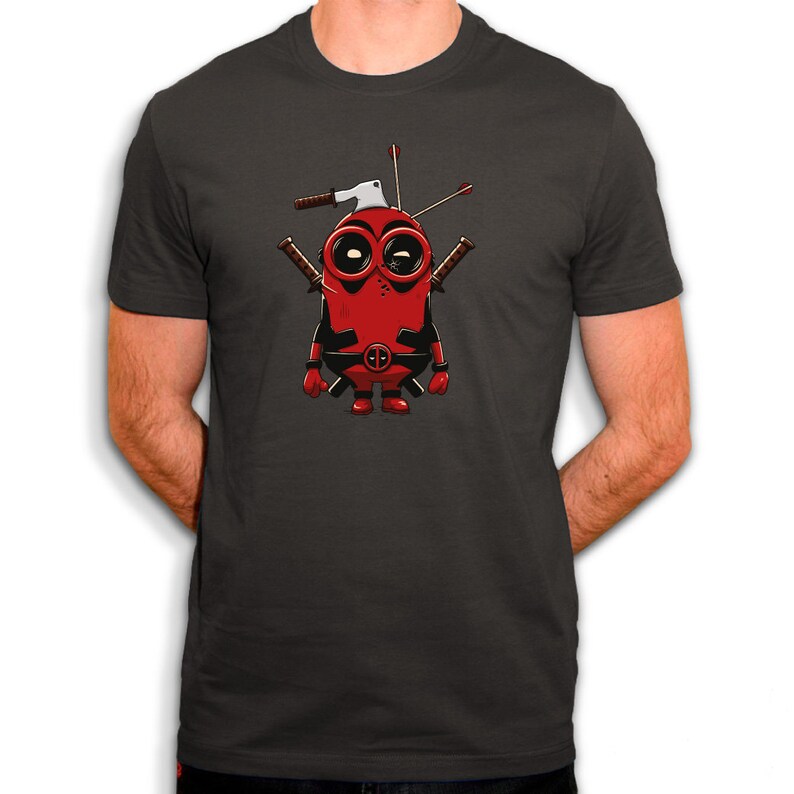 BIO Cotton T-shirt Deadpool Minion Parody Me Ugly and Villain