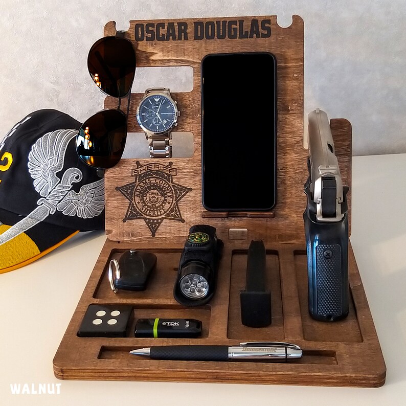 Docking Station Men Apple Watch Stand Bedside Organizer Etsy