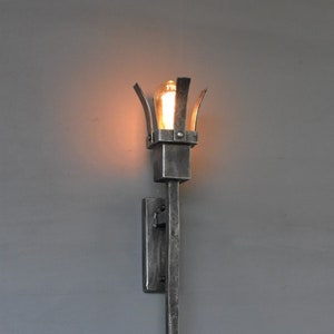 Medieval Wall Sconce,Wall Mounted Torch Light,Wrought Iron Lamp