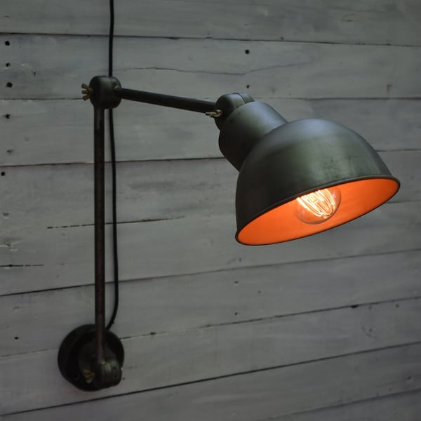 Wandlamp in industriële stijl, verstelbare wandlamp