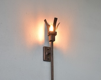 Geschmiedete Fackel, Wandleuchter, Mittelalterliche Burg Beleuchtung