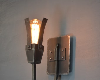 Forged Wall Sconce,Rustic Light Fixture,Farmhouse Wall Sconce
