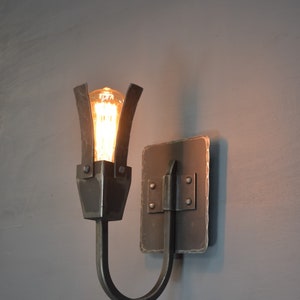 Aplique de pared forjado, aplique de pared rústico, aplique de pared de estilo rústico