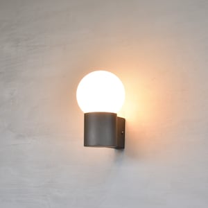 Lámpara de pared con globo de cristal, iluminación de tocador, aplique de pared, iluminación moderna de mediados de siglo
