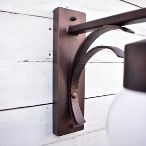 forged detail on the lamp