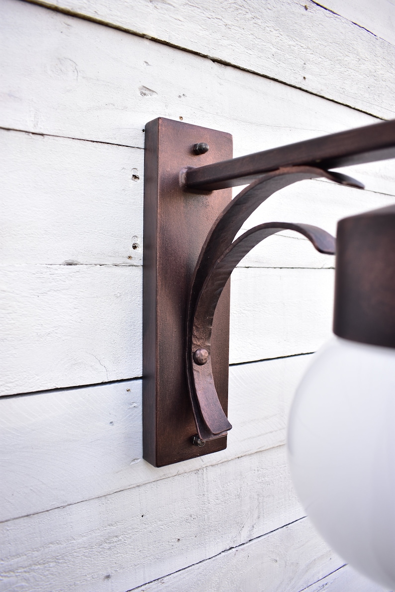 forged detail on the lamp