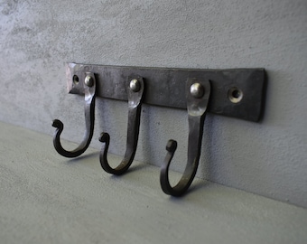 Hand Forged Iron Wall Hanger,Key Hanger,Wrought Iron Kitchen Towel Hooks