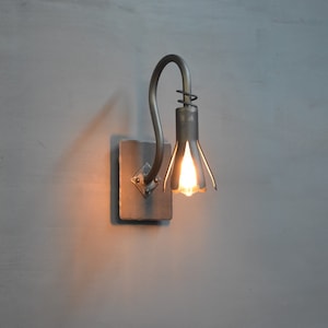 Aplique de pared rústico forjado, lámpara de pared de hierro forjado de estilo rústico