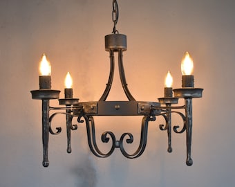 Forged Iron Chandelier,Medieval Wrought Iron Chandelier