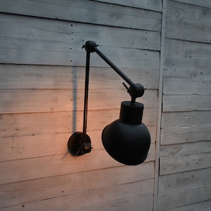 Industrial Style Wall Lamp,Black Metall Articulated Lamp,