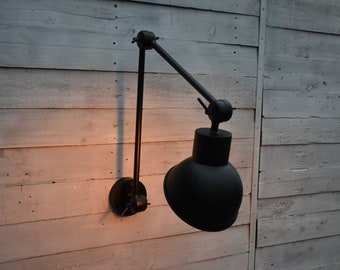 Industrial Style Wall Lamp,Black Metall Articulated Lamp,