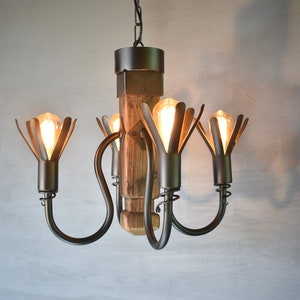 Rustic style forged chandelier for home decoration in rustic style