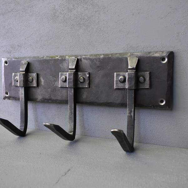 Forged Iron Wall Hanger,Coat Hanger,Wall Decor Hanger,Entryway Hooks,Forged Coat Hook,Rustic Style Hanger