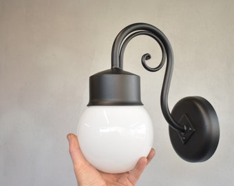 Applique Da Parete Vintage In Ferro – IP65 – Per Esterno – Stile Fattoria – E27 (lampadina Esclusa)