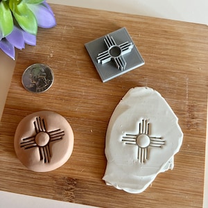 ZIA SUN SOUTHWESTERN Symbol Polymer Clay Stamp, Fondant Embosser